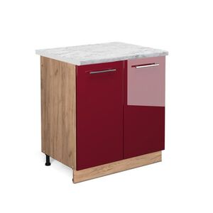 Vicco SKŘÍŇKA POD DŘEZ Fame-Line Bordó červená vysoký lesk 80 cm , PD Mramor obraz