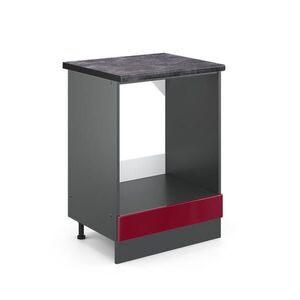 Vicco SKŘÍŇKA NA VESTAVĚNOU TROUBU R-Line Červená vysoký lesk 60 cm , PD Antracit obraz