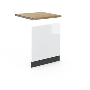 Vicco PŘEDNÍ PANEL Fame-Line Bílá vysoký lesk 60 cm , PD Dub obraz