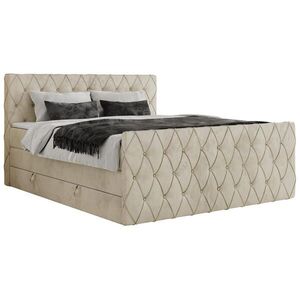MKS POSTEL BOXSPRING MIREN KING DUO 120/200 - Béžová Samet - H3 obraz