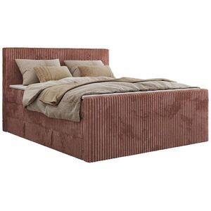 MKS POSTEL BOXSPRING TILIANO KING DUO 140/200 - Světle růžová manšestr - H3 obraz