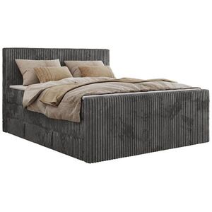 MKS POSTEL BOXSPRING TILIANO KING DUO 140/200 - Šedá manšestr - H3 obraz