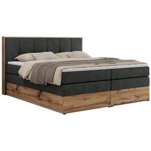 MKS POSTEL BOXSPRING ALBERO 1 KING 140/200 - Šedá Strukturovaná látka - H3 obraz