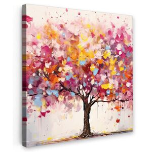 MuchoWow OBRAZ NA PLÁTNĚ Akvarel - Strom - Umění - Abstraktní 20x20 cm obraz