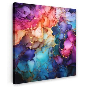 MuchoWow OBRAZ NA PLÁTNĚ Mramor - barevné - abstraktní 20x20 cm obraz