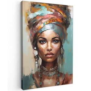 MuchoWow OBRAZ NA PLÁTNĚ Žena - Umění - Šperky - Portrét 80x120 cm obraz