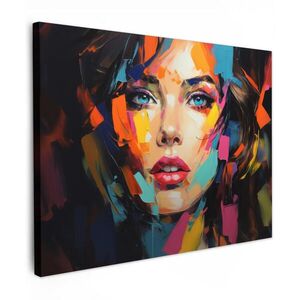 MuchoWow OBRAZ NA PLÁTNĚ Žena - portrét - barevné - umění 40x30 cm obraz