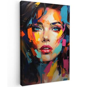 MuchoWow OBRAZ NA PLÁTNĚ Žena - portrét - barevné - umění 60x90 cm obraz