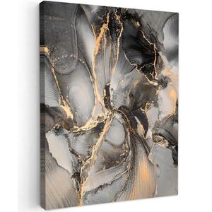 MuchoWow OBRAZ NA PLÁTNĚ Grey - Luxury - Gold - Marble 60x80 cm obraz