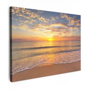 MuchoWow OBRAZ NA PLÁTNĚ Pláž - Západ slunce - Moře 40x30 cm obraz