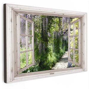 MuchoWow OBRAZ NA PLÁTNĚ Vistárie - Květiny - Pohled - Strom - Jaro 30x20 cm obraz
