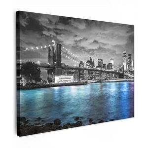 MuchoWow OBRAZ NA PLÁTNĚ New York - panorama - město - modrá 40x30 cm obraz