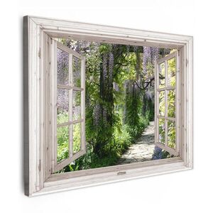 MuchoWow OBRAZ NA PLÁTNĚ Vistárie - Květiny - Pohled - Strom - Jaro 80x60 cm obraz