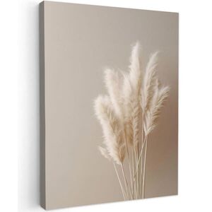 MuchoWow OBRAZ NA PLÁTNĚ Pampová tráva - Plumes - Pastelová - Bílá 60x80 cm obraz
