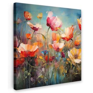 MuchoWow OBRAZ NA PLÁTNĚ Květiny - Akvarel - Umění - Botanické - Příroda 20x20 cm obraz