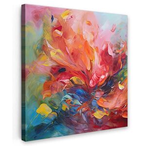 MuchoWow OBRAZ NA PLÁTNĚ Olejomalba - Umění - Abstraktní - Barevné 20x20 cm obraz