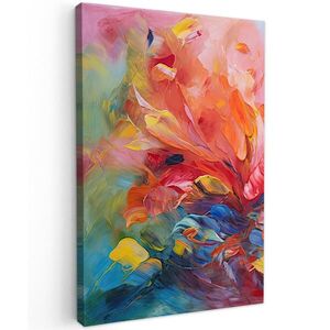 MuchoWow OBRAZ NA PLÁTNĚ Olejomalba - Umění - Abstraktní - Barevné 80x120 cm obraz