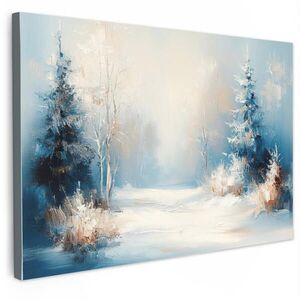 MuchoWow OBRAZ NA PLÁTNĚ Les – Zima – Příroda – Abstrakt – Sníh 30x20 cm obraz