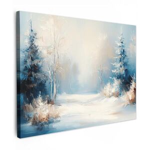 MuchoWow OBRAZ NA PLÁTNĚ Les – Zima – Příroda – Abstrakt – Sníh 40x30 cm obraz