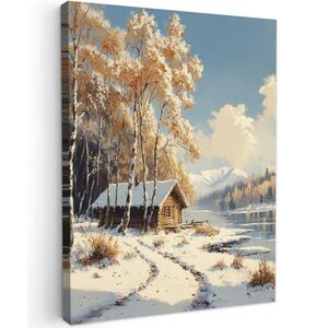 MuchoWow OBRAZ NA PLÁTNĚ Zima - Sníh - Home - Příroda 30x40 cm obraz