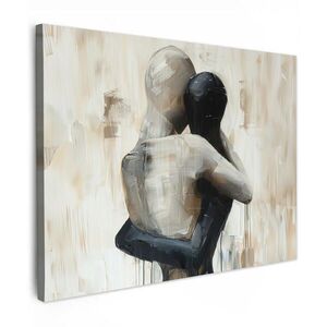 MuchoWow OBRAZ NA PLÁTNĚ Abstraktní - Láska - Černobílé - Moderní 80x60 cm obraz