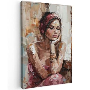MuchoWow OBRAZ NA PLÁTNĚ Žena - vzhled malby - portrét - moderní 20x30 cm obraz
