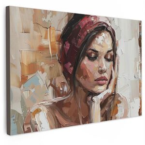 MuchoWow OBRAZ NA PLÁTNĚ Žena - vzhled malby - portrét - moderní 120x80 cm obraz