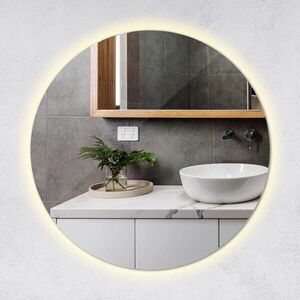 TULUP ZRCADLO Kulaté 80 cm LED 3000K obraz