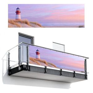 MuchoWow BALKONOVÁ ZÁSTĚNA Maják - duny - západ slunce 300x90 cm obraz