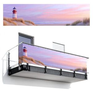 MuchoWow BALKONOVÁ ZÁSTĚNA Maják - duny - západ slunce 500x120 cm obraz