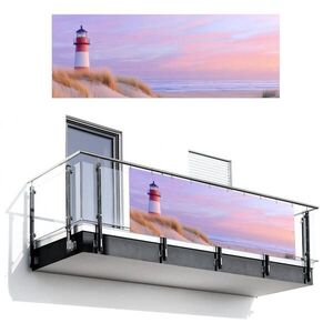 MuchoWow BALKONOVÁ ZÁSTĚNA Maják - duny - západ slunce 300x110 cm obraz