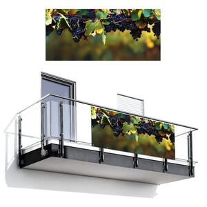 MuchoWow BALKONOVÁ ZÁSTĚNA Hrozny - Víno - Příroda - Zelená 200x90 cm obraz