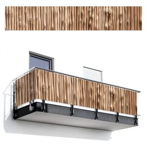 MuchoWow BALKONOVÁ ZÁSTĚNA Dřevo - stonek - světle hnědý 500x90 cm obraz