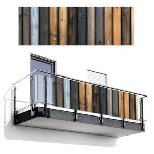 MuchoWow BALKONOVÁ ZÁSTĚNA Dřevo - prkna - smíšená 300x100 cm obraz