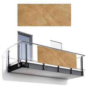 MuchoWow BALKONOVÁ ZÁSTĚNA Struktura - Příroda - Umění - Ratan 300x120 cm obraz