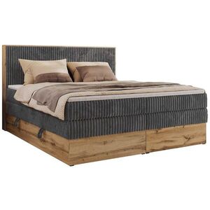 MKS POSTEL BOXSPRING WOOD CLASSIC KING 200/200 - Šedá Manšestr - H3 obraz