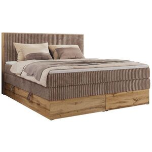 MKS POSTEL BOXSPRING WOOD CLASSIC KING 140/200 - Hnědá Manšestr - H3 obraz