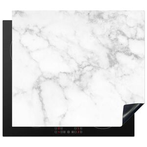 MuchoWow KRYT NA INDUKČNÍ DESKU Mramor - Šedý - Bílý - Texturovaný mramor 57.6x51.6 cm obraz