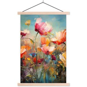 MuchoWow PLAKÁT S MAGNETICKOU LIŠTOU Květiny - Akvarel - Umění - Botanické - Příroda 60x90 cm obraz