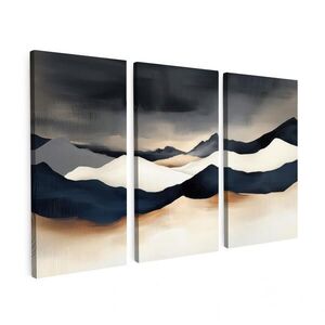 MuchoWow OBRAZ NA PLÁTNĚ 3dílná sada Krajina - abstraktní - moderní 90x60 cm obraz