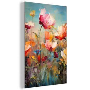 MuchoWow KOVOVÝ OBRAZ Květiny - Akvarel - Umění - Botanické - Příroda 40x60 cm obraz