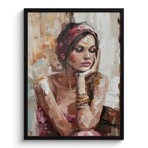 MuchoWow PLAKÁT V RÁMU Žena - vzhled malby - portrét - moderní 60x80 cm obraz