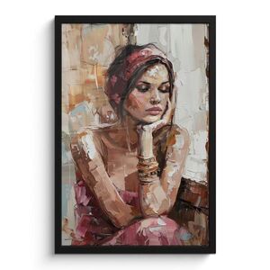 MuchoWow PLAKÁT V RÁMU Žena - vzhled malby - portrét - moderní 40x60 cm obraz