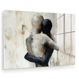 MuchoWow OBRAZ NA AKRYLOVÉM SKLE Abstraktní - Láska - Černobílé - Moderní 60x40 cm obraz