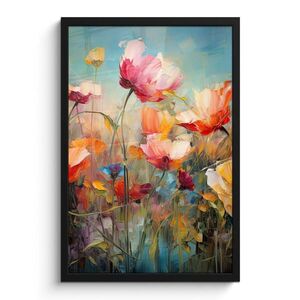 MuchoWow PLAKÁT V RÁMU Květiny - Akvarel - Umění - Botanické - Příroda 40x60 cm obraz