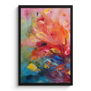MuchoWow PLAKÁT V RÁMU Olejomalba - Umění - Abstraktní - Barevné 40x60 cm obraz