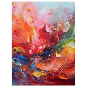 MuchoWow PLAKÁT Olejomalba - Umění - Abstraktní - Barevné 60x80 cm obraz
