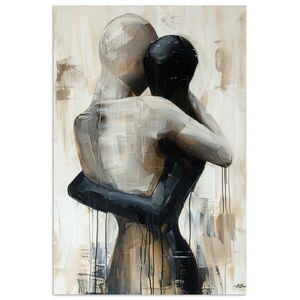 MuchoWow PLAKÁT Abstraktní - Láska - Černobílé - Moderní 40x60 cm obraz