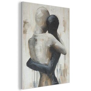 MuchoWow AKUSTICKÝ obraz Abstraktní - Láska - Černobílé - Moderní 70x100 cm obraz