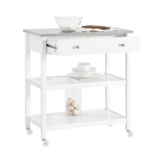 SoBuy KUCHYŇSKÝ OSTRŮVEK s 1 zásuvkou Bílá 81x45x90cm Moderní obraz